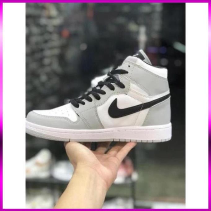 [FREE SHIP] Giày thể thao Jordan 1 xám cao cổ, Giày sneaker Jodan cao cổ xám móc đen smoke grey nam nữ cao cấ