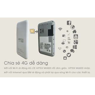 Thiết Bị Phát Wifi 3G/4G LTE Aptek M6800