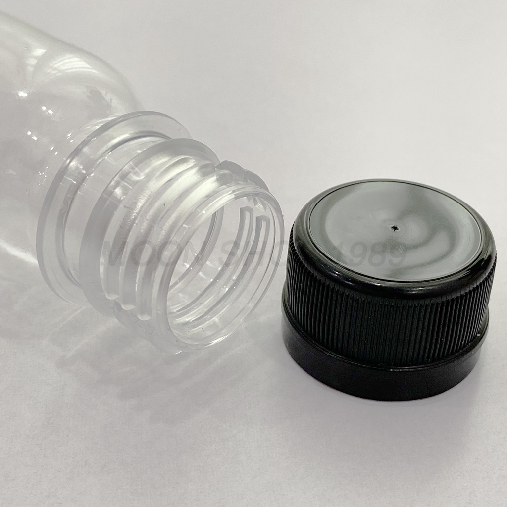 100 chai nhựa nắp đen 50ml kèm nắp và tem siêu kute