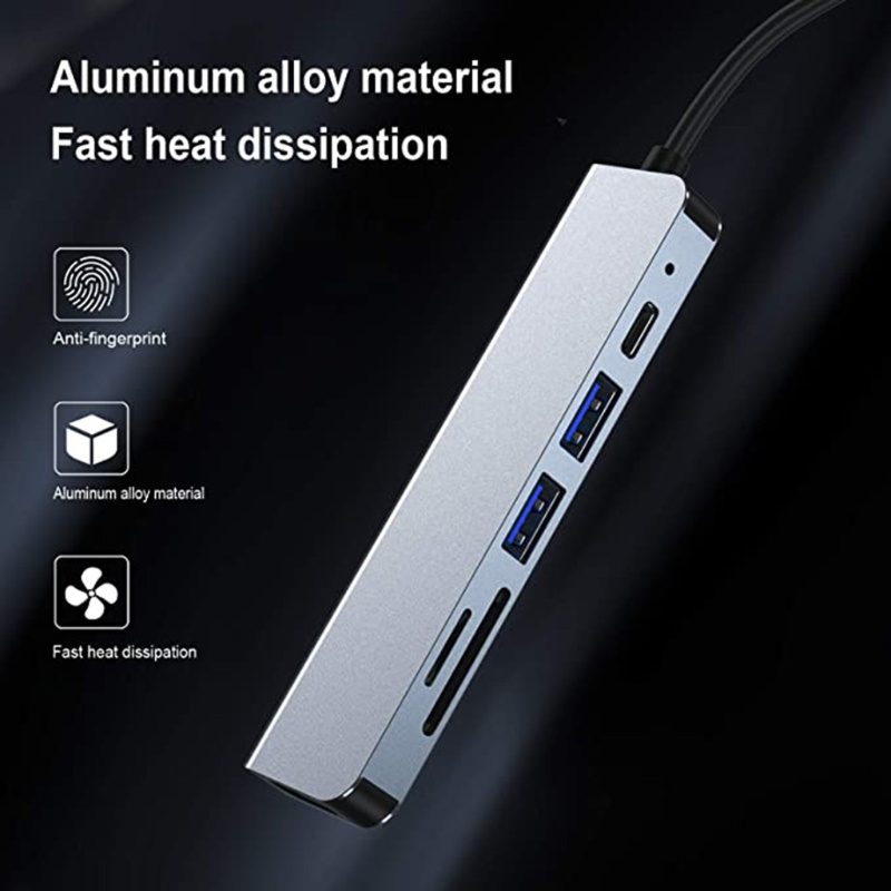 Bộ Chuyển Đổi Hub USB C 6 Trong 1 USB-C Và 2 Cổng USB-A 5Gbps Chất Lượng Cao