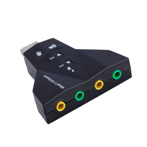 Cáp USB to Sound 3D Virtual 7.1 Phi thuyền 4 cổng (Đen) | BigBuy360 - bigbuy360.vn