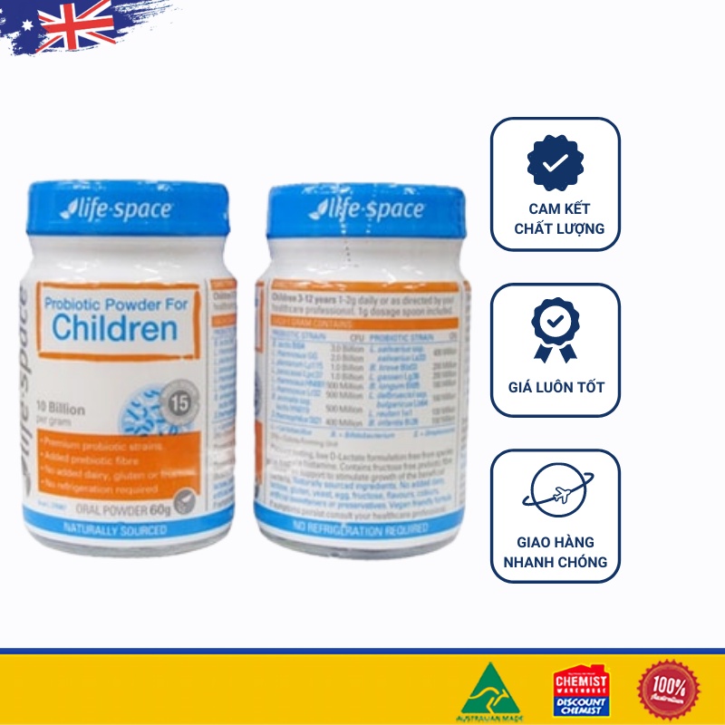 Men vi sinh Probiotic Powder For Children dành cho cho trẻ từ 3 đến 12 tuổi hộp 40g (SP3)