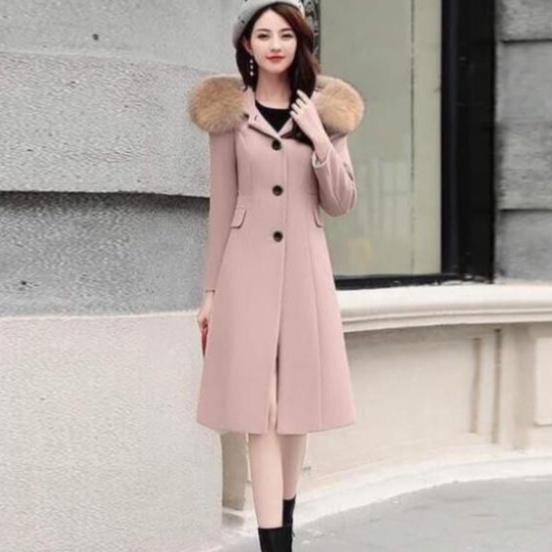 Áo Khoác Dạ Dài Phối Nón Cao Cấp Túi Chéo Phối Đai 3 Nút Dọc 2 Lớp Siêu Ấm - Áo Dạ Dáng Dài Quảng Châu Cao Cấp | BigBuy360 - bigbuy360.vn