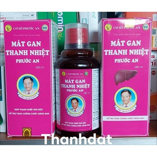 mát gan giải độc phước an dạng nước ( tên mới mát gan thanh nhiêt) chai 280ml