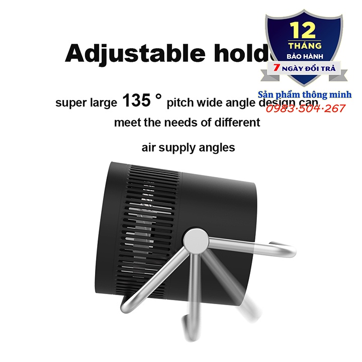 Quạt tích điện để bàn mini Xiaomi Smart Frog KW-MF200/KW-MF300/KW-MF900 - dung lượng 2000 mAh - 7 giờ sử dụng