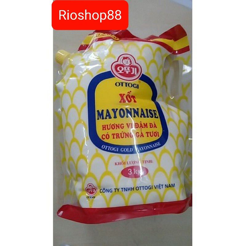 SỐT MAYONNAISE OTTOGI 3 KG (SIÊU TIẾT KIỆM), sốt mayonaise o' chef 3 kg