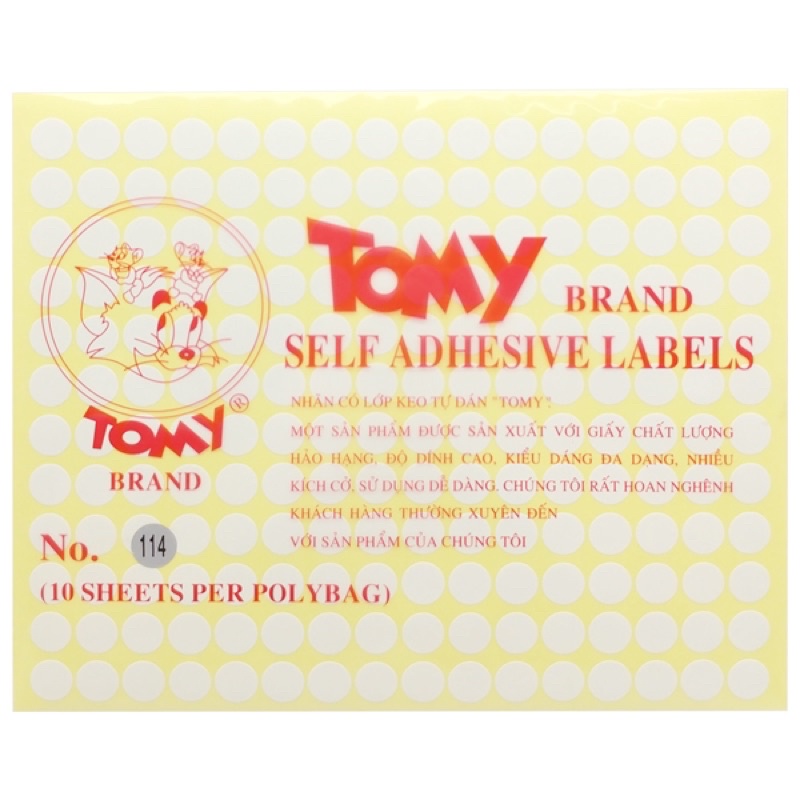 GIẤY DÁN TOMY A5 Xấp 10t