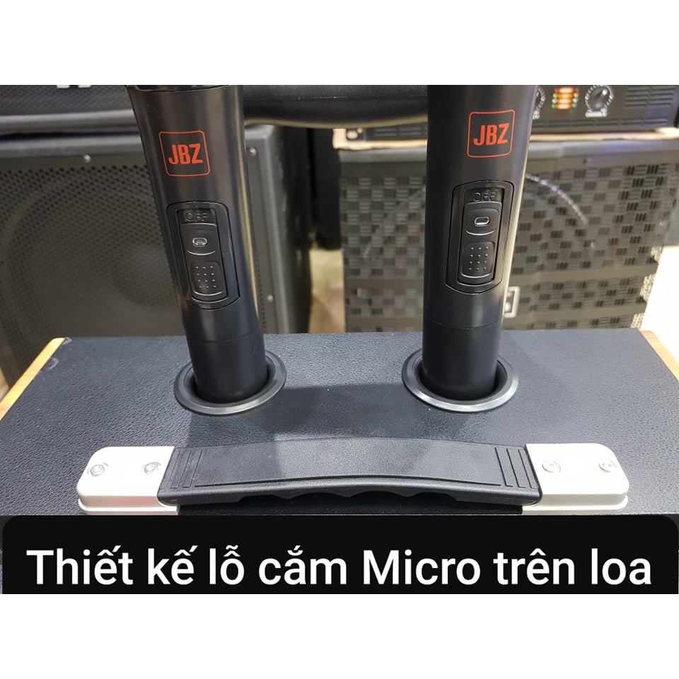 Loa kéo Karaoke Bluetooth JBZ J2: Bass 30, Có 2 Micro không dây đi kèm