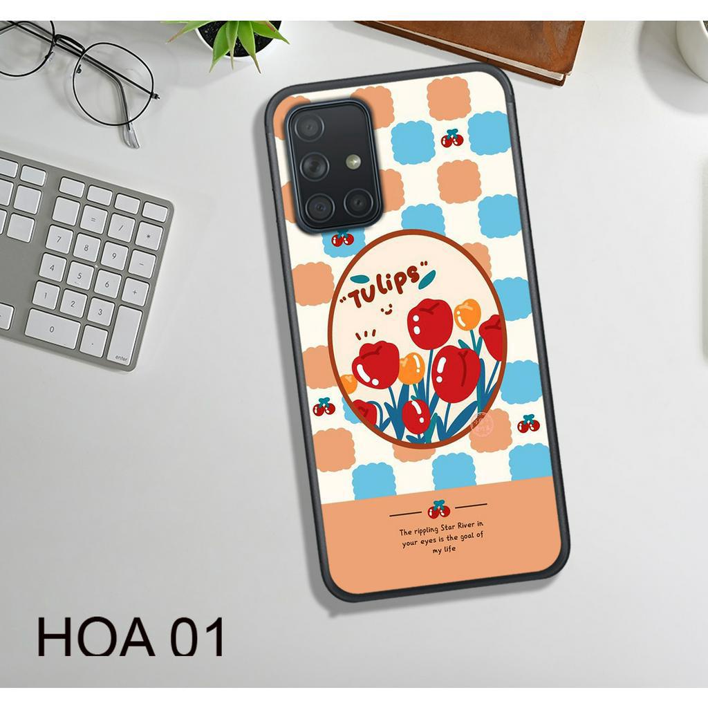 Ốp Lưng  Samsung A31 - A51 - A71 - M51 - M62 , In Hình HOA, Màu Sắc Bắt Mắt.