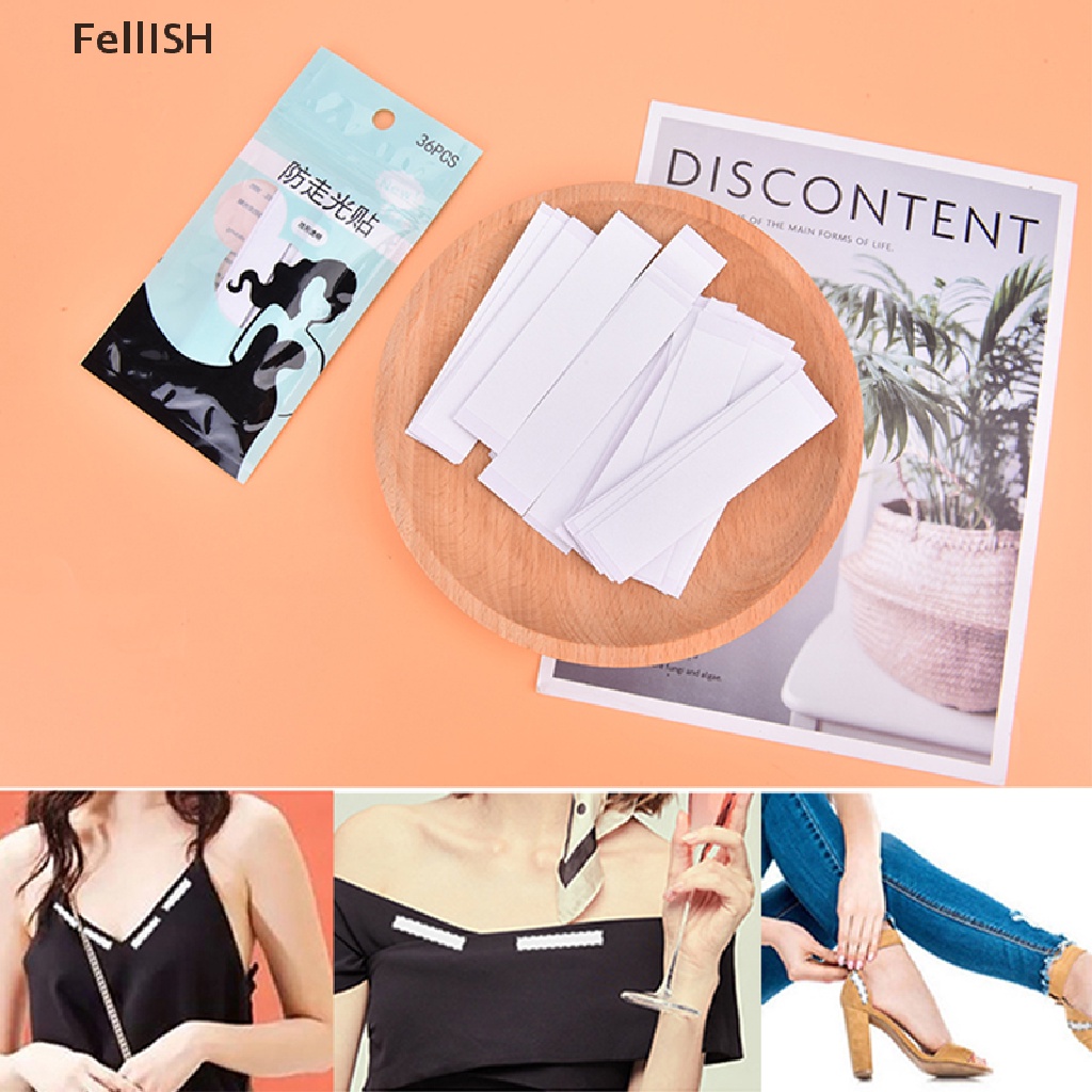 [Felli] 36Pcs Clear Double Sided Tape for Dress Body Skin Anti-Exposure Adhesive Sticker 439br