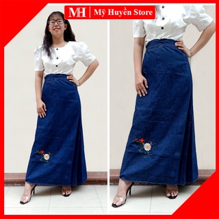 Váy Chống Nắng Cao Cấp Có Nút Bấm Không Gỉ Chắc Chắn Thêu Hoa Cúc Trắng Dễ Thương Mỹ Huyền Store