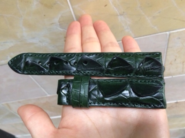 Dây Đồng Hồ Da Cá Sấu Gai Đuôi Size 20-22-24