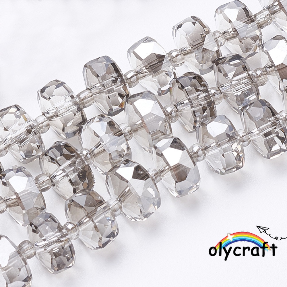 1 Sợi Chuỗi Mạ Điện Màu Xám Nhạt Mạ Điện Lỗ 10x6.5mm: 1.2mm khoảng 60 Cái/Trên 18.9 inch