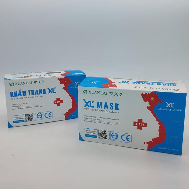 Hộp 50 Cái Khẩu Trang Y Tế 4 Lớp Kháng Khuẩn Chuẩn Xuân Lai | BigBuy360 - bigbuy360.vn