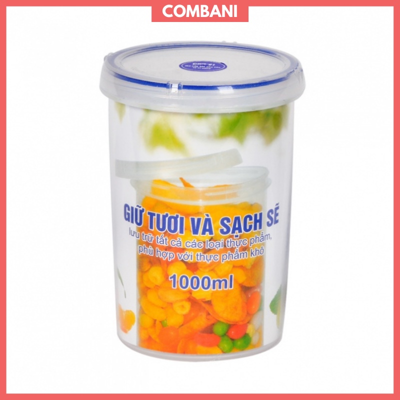 Hộp Đựng Thực Phẩm Four Lock Tròn 1000ml Song Long 2408