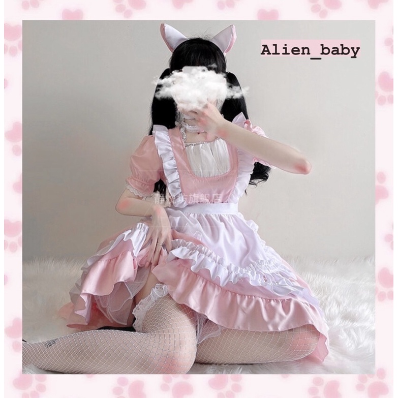 SẴN kẹp tóc tai mèo cosplay cute màu trắng