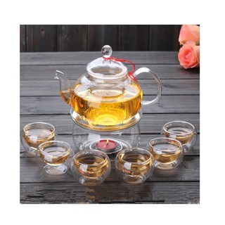 Bộ ấm chén pha trà thủy chịu nhiệt 07