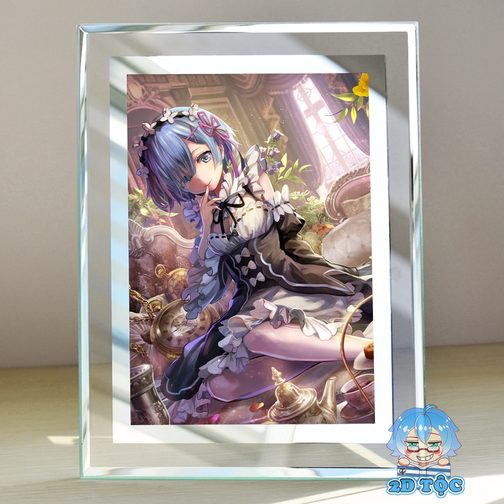 Khung kính Rem (1) Anime Manga Light Novel Re:Zero Kara Hajimeru Isekai Seikatsu - để bàn by 2D Tộc Shop