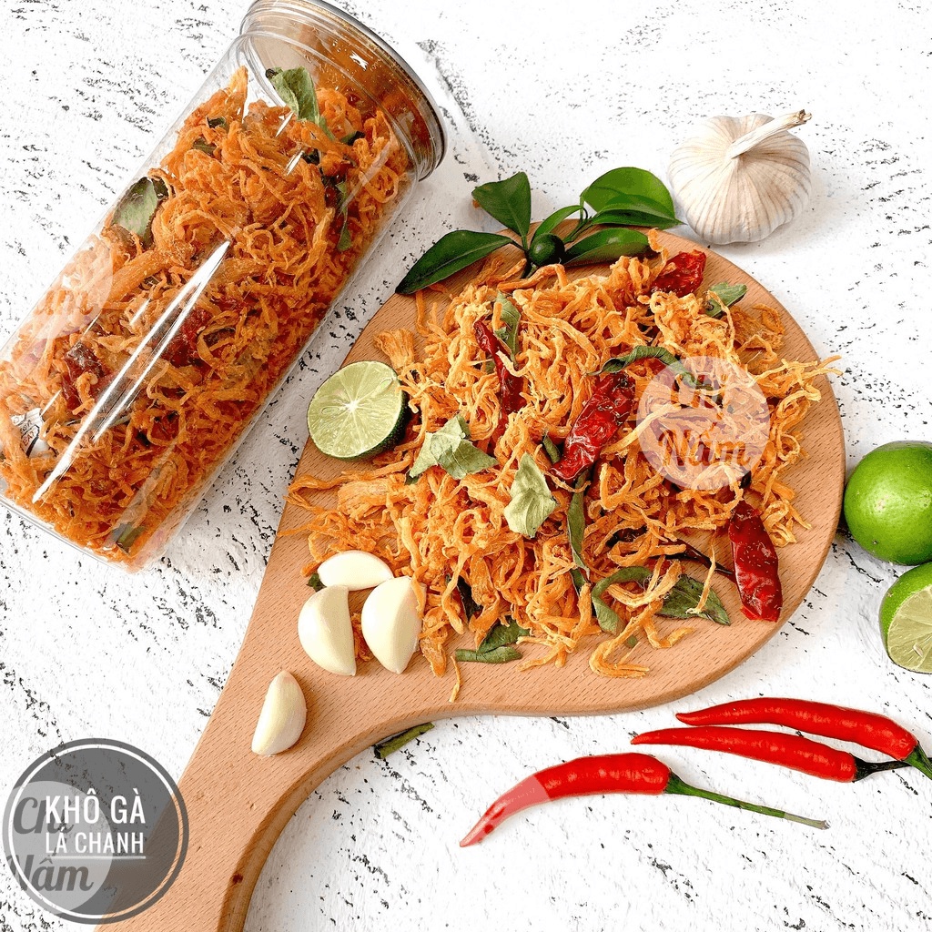 Khô gà lá chanh 300g Chị Nấm đồ ăn vặt Hà Nội | BigBuy360 - bigbuy360.vn