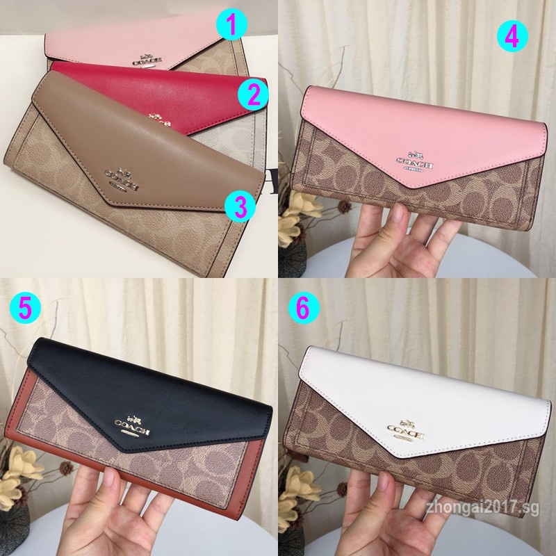 COACH Ví Da Bò Dáng Dài Thời Trang Cho Nữ F31547