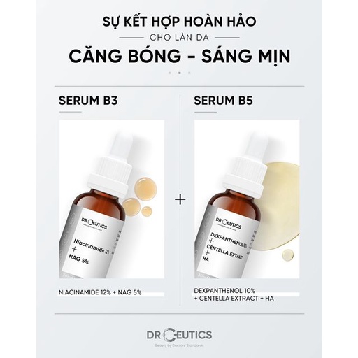Serum B5 DrCeutics giúp cấp ẩm phục hồi và làm dịu da Dexpanthenol 10% + Rau má + HA