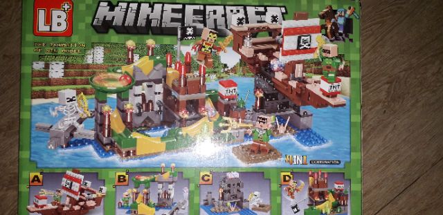 Lắp ráp 1 hộp LegoMineCraft biệt thự trên sông LB549