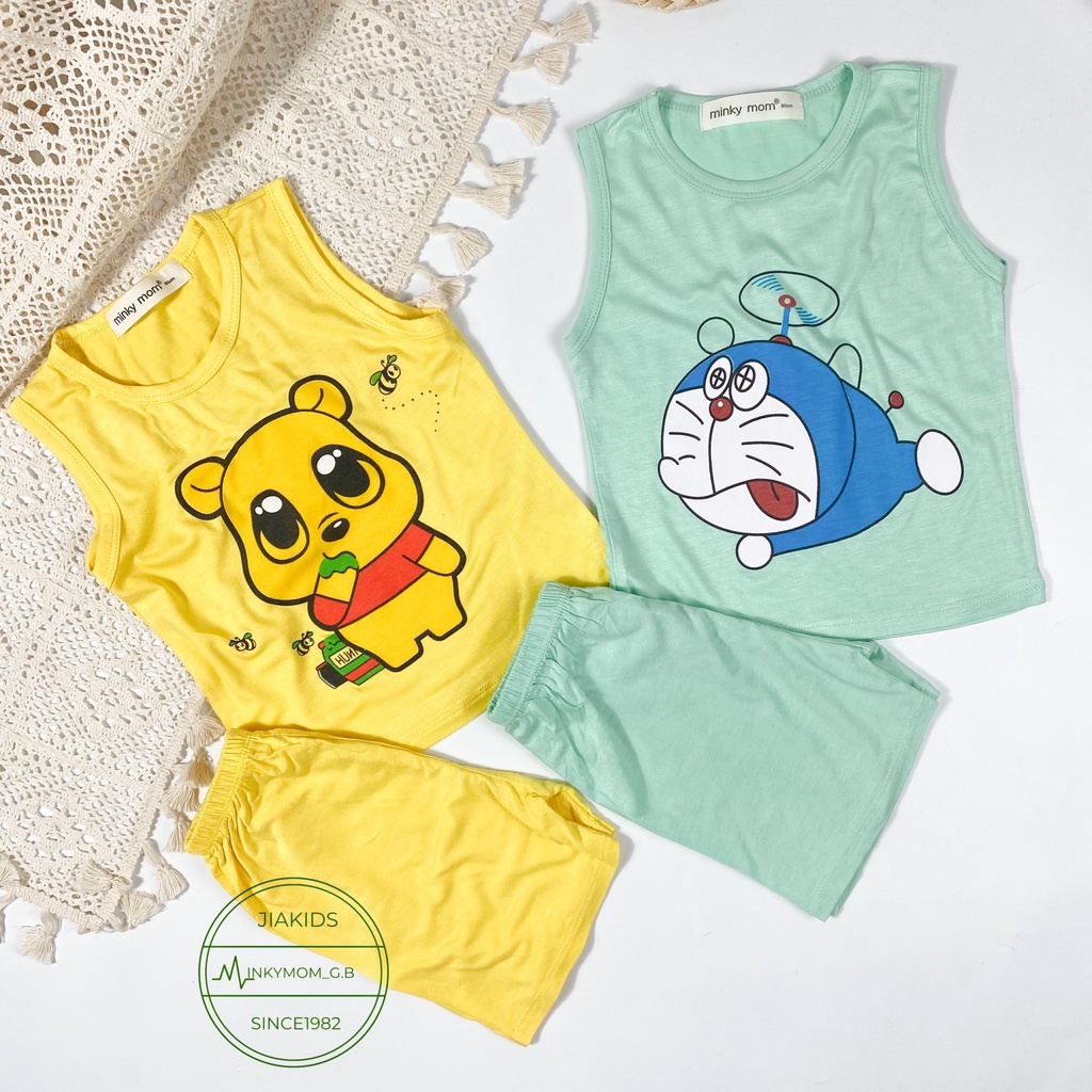 Bộ Ba Lỗ THUN LẠNH MINKYMOM In Nhân Vật Hoạt Hình Cho Bé BL-IN17