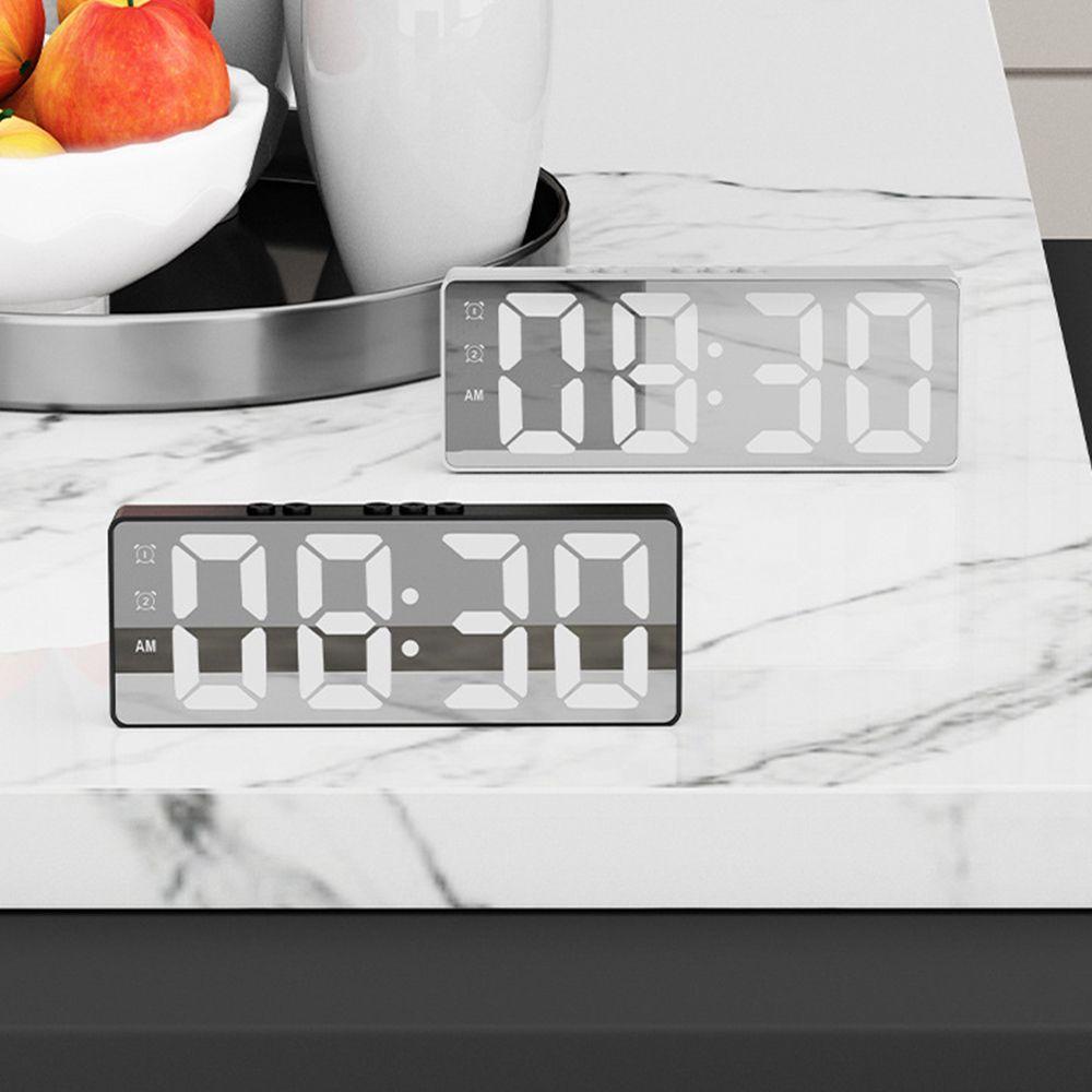 Đồng Hồ Báo Thức Điện Tử Có Đèn LED Hiển Thị Nhiệt Độ Và Lịch