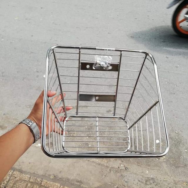 RỔ WAVE INOX, RỔ TRƯỚC WAVE INOX LOẠI DÀY- PHỤ KIỆN XE MÁY