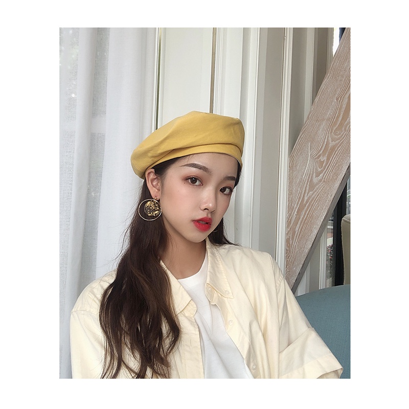 Mũ nồi bát giác 22111 mỏng phong cách Anh / Hàn thời trang xuân hè dễ phối đồ