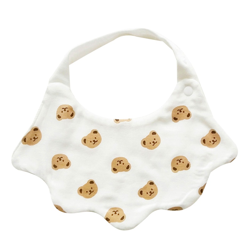 Yếm Ăn Chất Liệu Cotton Họa Tiết Hoa / Cherry Hoạt Hình Xinh Xắn Cho Bé Sơ Sinh