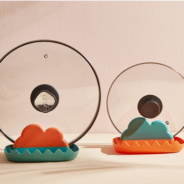 Khay đỡ gác vung nồi, muôi, thìa bằng nhựa đa chức năng chống trượt mẫu mới