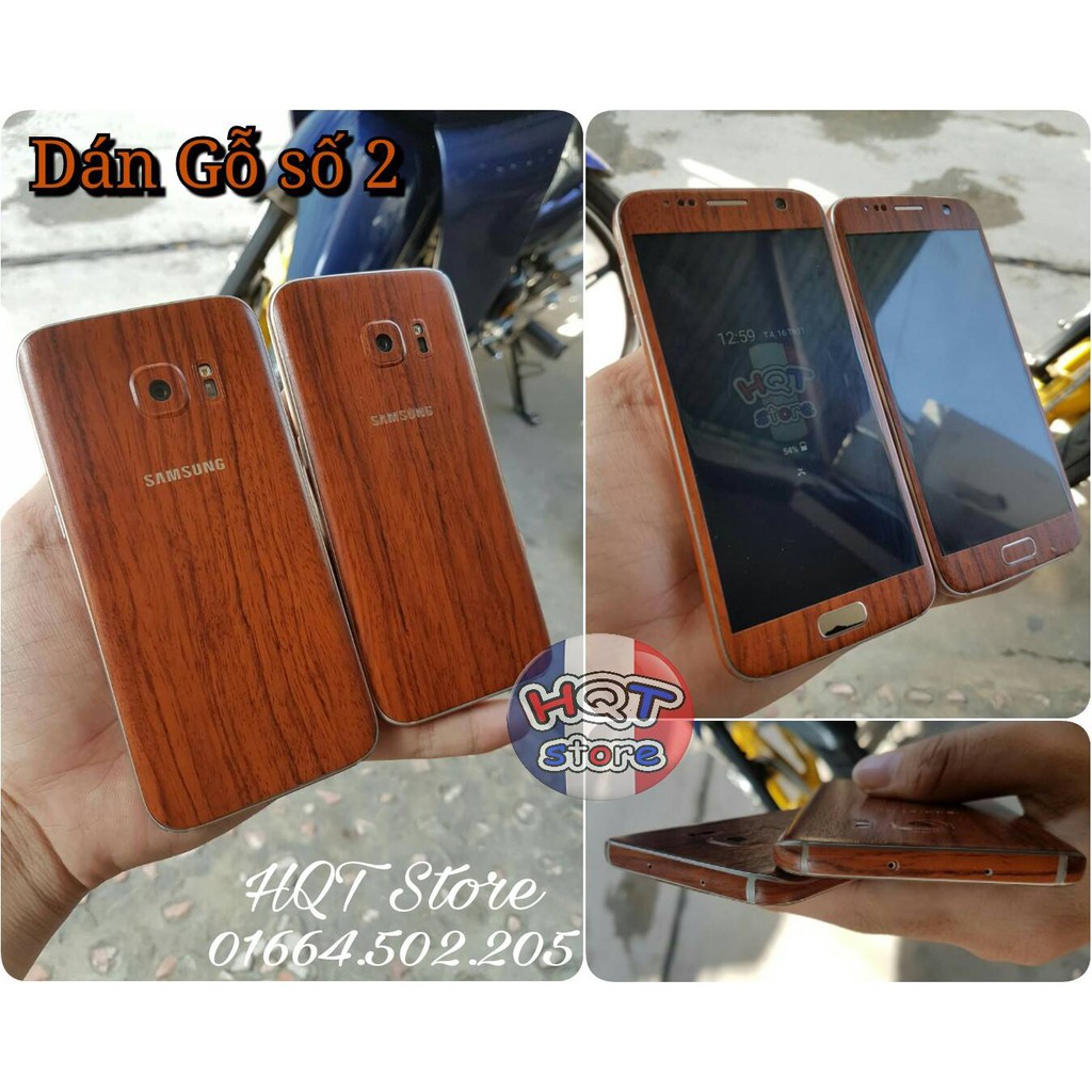 Dán Skin Full Body decal vân gỗ cho S7 Edge / S7 / Note 5 / S6 Edge Plus