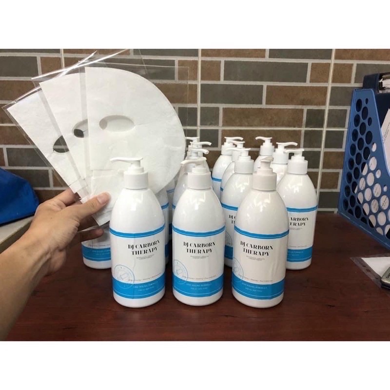 Mặt Nạ Thải Độc CO2 chai lớn 500ml và 35 miếng mặt nạ giấy