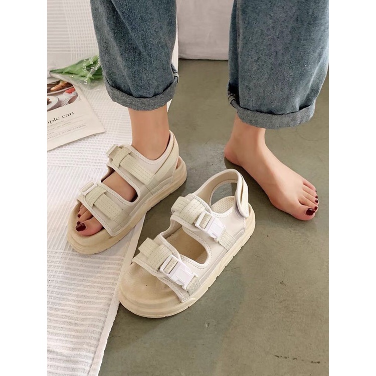 Dép sandal đế bằng phong cách thời trang Hàn Quốc cho nữ hot 2021ORD HÀNG CÓ SẴN