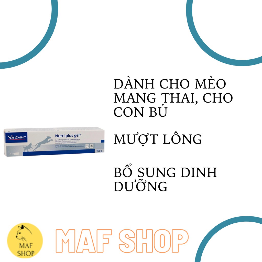 GEL DINH DƯỠNG VIRBAC NUTRI-PLUS BỔ SUNG DINH DƯỠNG CHO MÈO CON, MÈO MẸ ĐANG MANG THAI, CHO CON BÚ