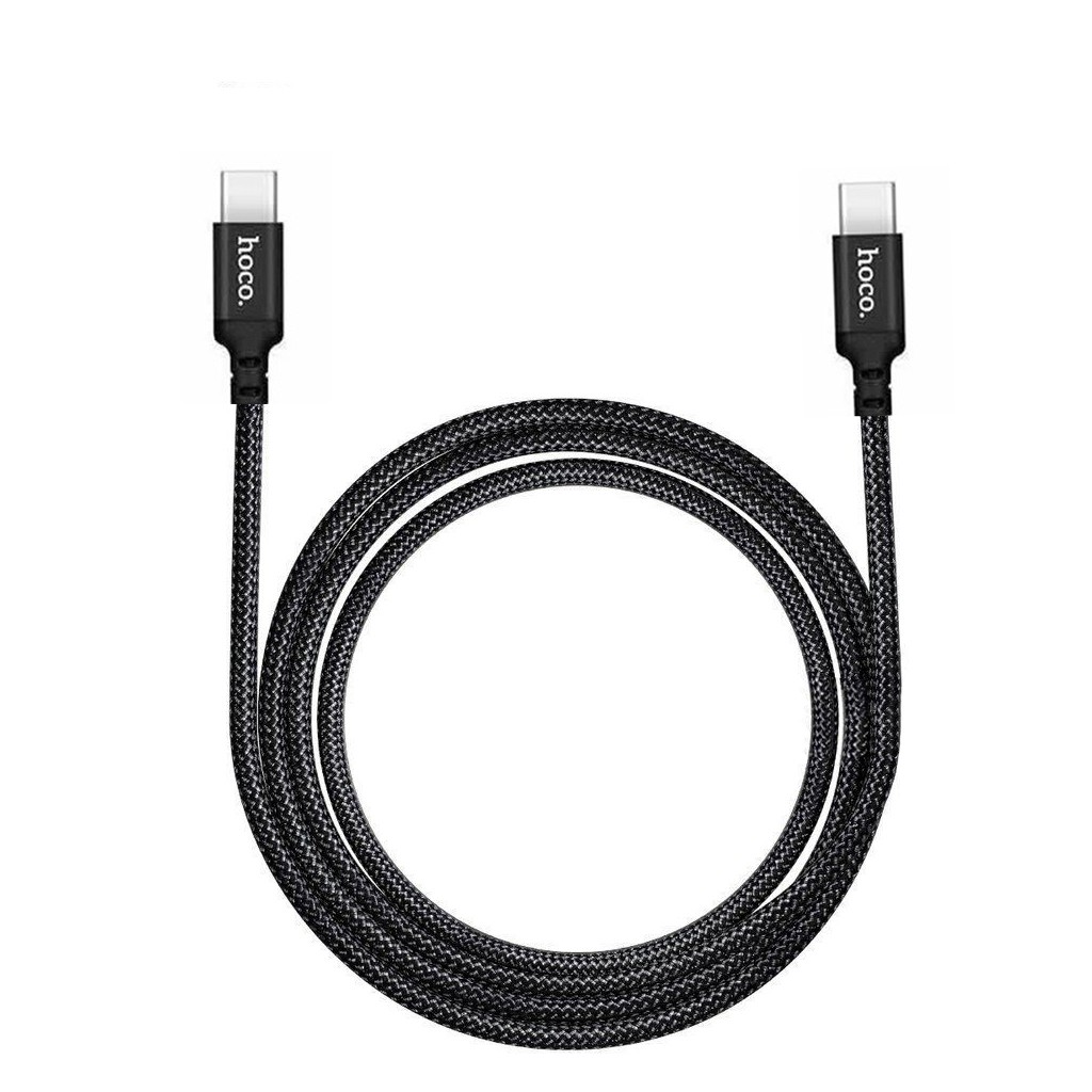 Cáp sạc Hoco X14 PD 60W Type-C to Type-C, sạc nhanh 3.0A, truyền dữ liệu, dây bọc dù chống đứt, gãy gập. dài 1m