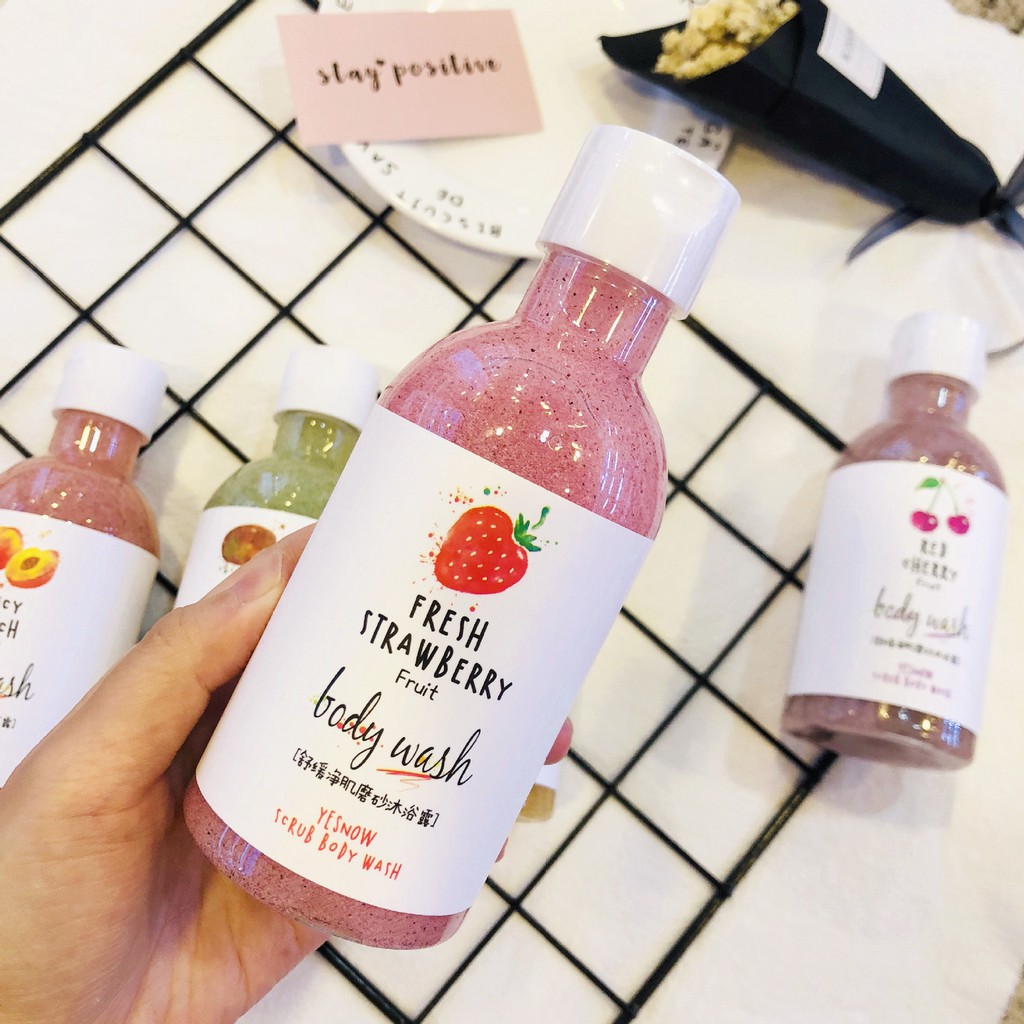 🌈🍓🥝 Sữa Tắm Tẩy Tế Bào Chết Trái Cây Tươi Pibamy Dưỡng Da Trắng Sáng, Mịn Màng - Y290 - B6T1