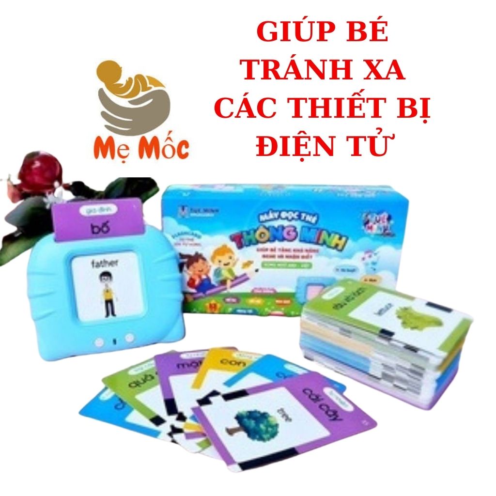 Máy Đọc Thẻ Thông Minh Kết Hợp song ngữ Anh - Việt Giúp Bé Phát Triển Toàn Diện Shop Mẹ Mốc ,MDTAV