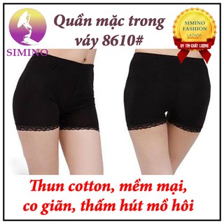 [SIÊU HOT] Combo 02 Quần mặc trong váy 8610#, Quần lót mặc đầm body (Màu da + Màu đen)