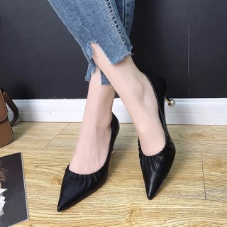 Giày cao gót da bóng 6cm (ảnh thật)