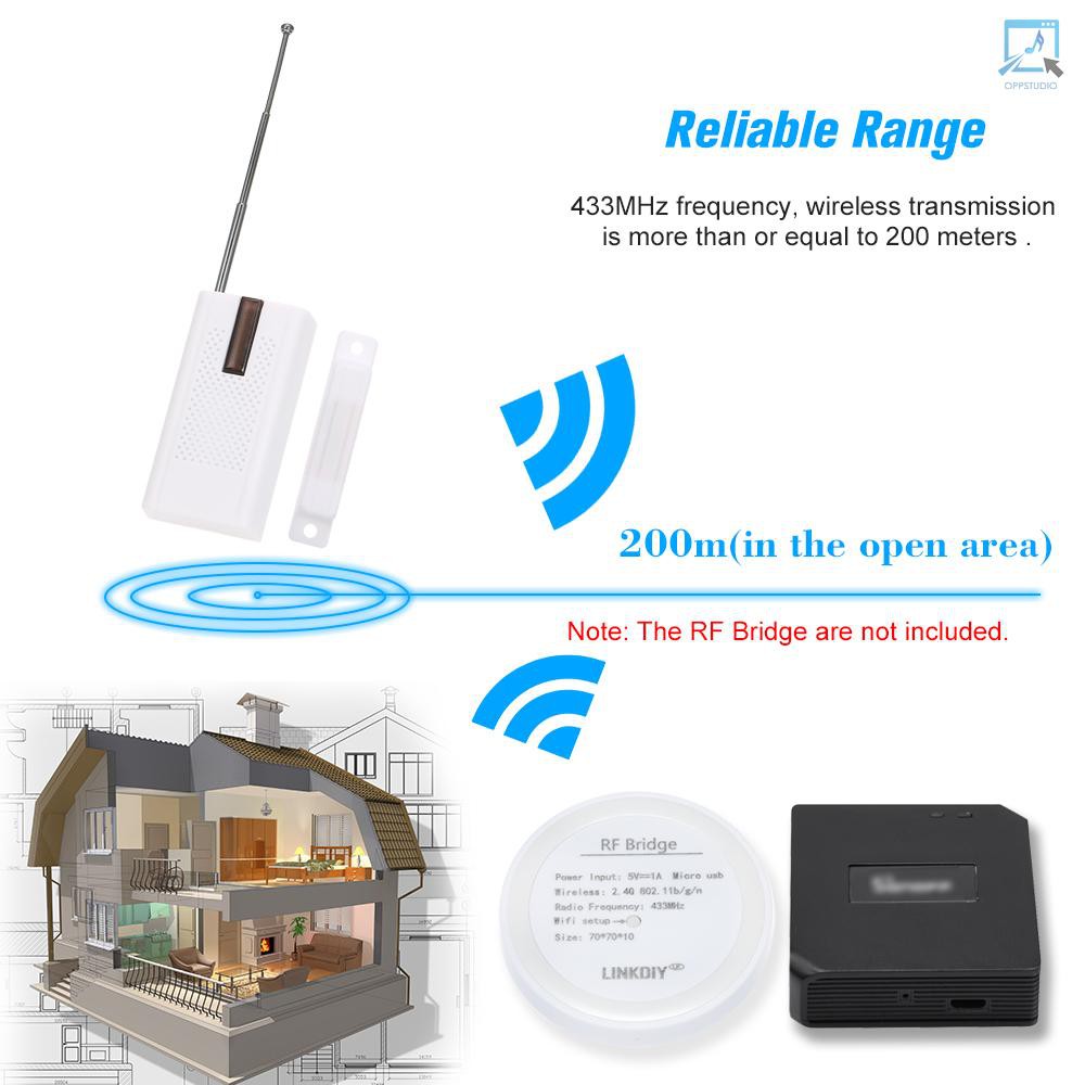 Bộ Thiết Bị Cảm Biến Báo Động Chống Trộm Ewelink-Dw02 433mhz