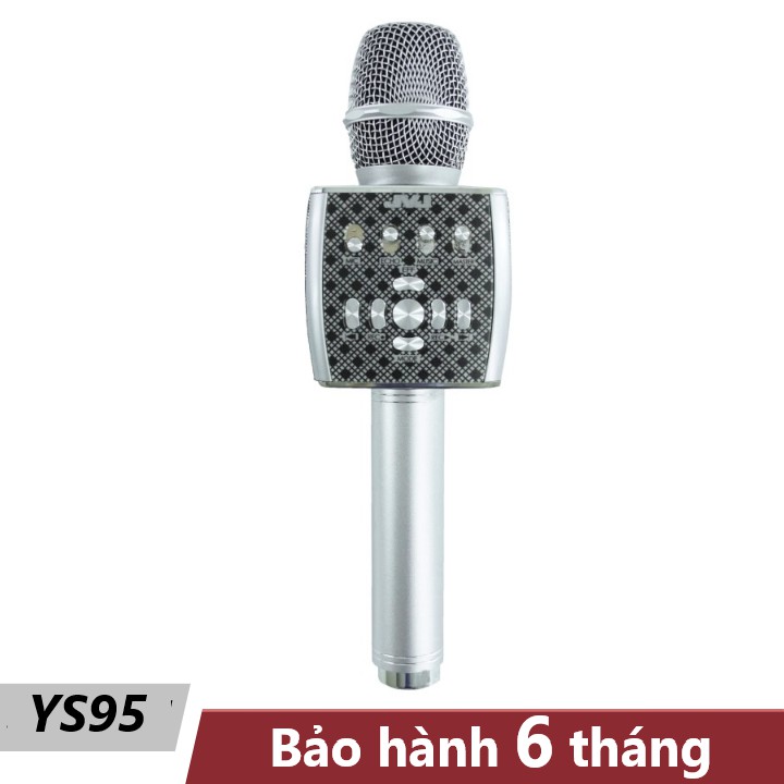 Micro Bluetooth YS 95, Mic Chuyên Hát Karaoke LiveStream Có Loa Thu Âm, Auto Tune , Giả Dọng, Kiêm Loa Bluetooth