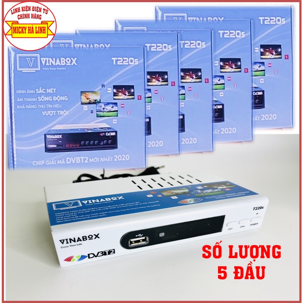 5 ĐẦU THU TRUYỀN HÌNH KTS DVB-T2 VINABOX T220S CHÍNH HÃNG