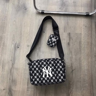 [ CHÍNH HÃNG ] TÚI MLB MONOGRAM CROCSS MÀU ĐEN / NÂU | SIZE 23CM
