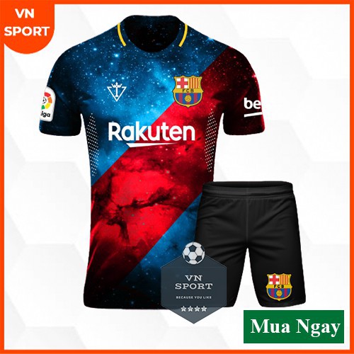 Đồ Đá Banh Thun Lạnh Thiết Kế Cực Đẹp - Barca T07
