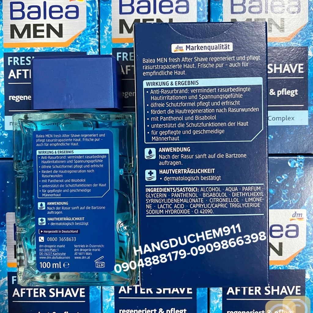 Nước hoa sau cạo râu Balea After Shave 100ml nội địa Đức