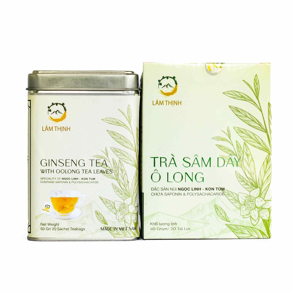Trà túi lọc sâm dây ô long ngọc linh ngon 40gr và 50gr lâm thịnh ocop kon tum