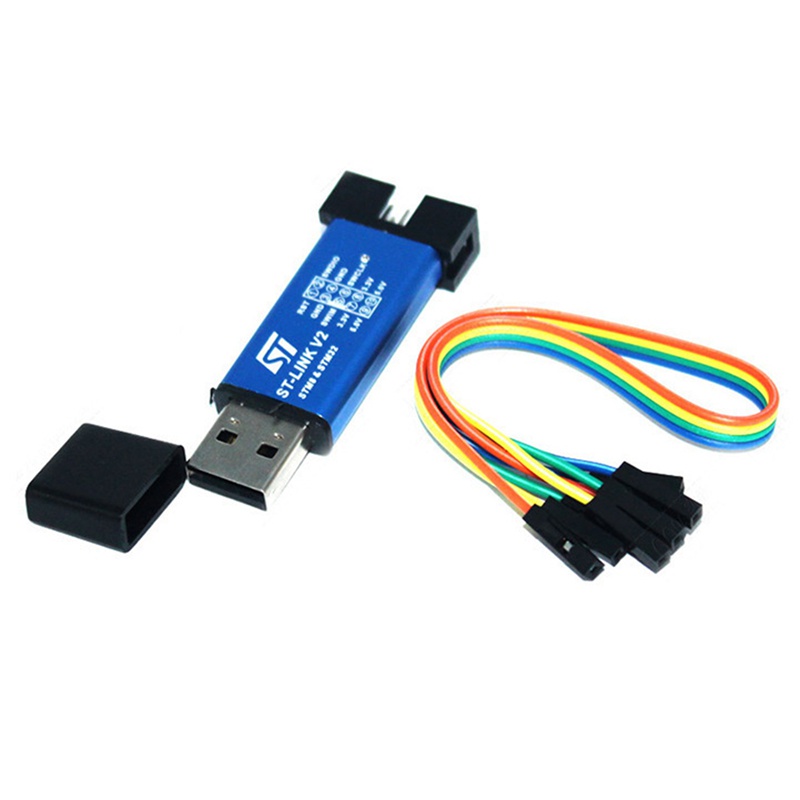 ST LINK V2 STM8 STM32 Simulator Download Programmer Programming with Cover DuPont Cable for PC