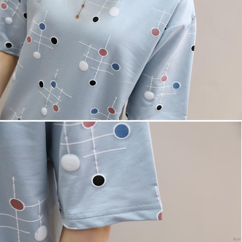 FREESHIP ĐƠN 99K_ Áo Thun Tay Ngắn Cổ Tròn Hoạ Tiết Chấm Bi Thời Trang Mùa Hè Cho Phái Nữ